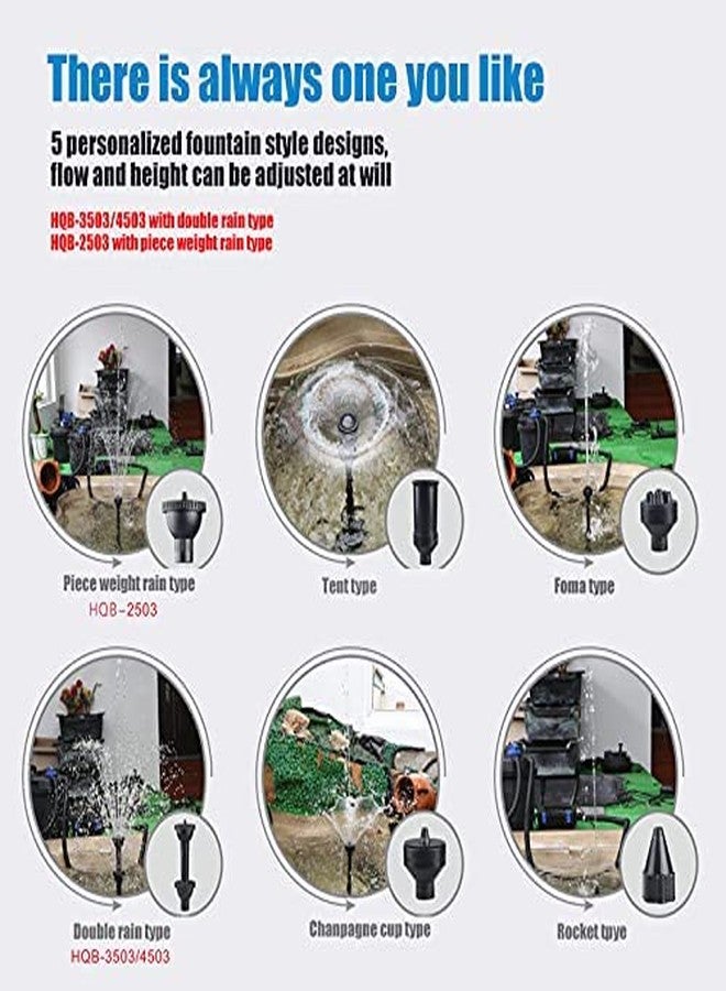 VAYINATO® (HQB-2500 | 55W | 2000L/H | Lifts Upto 2.5M) Multipurpose Aquarium Submersible Pump For Aquarium, Koi Pond, Aquaponics and Water Fountain - Image 2